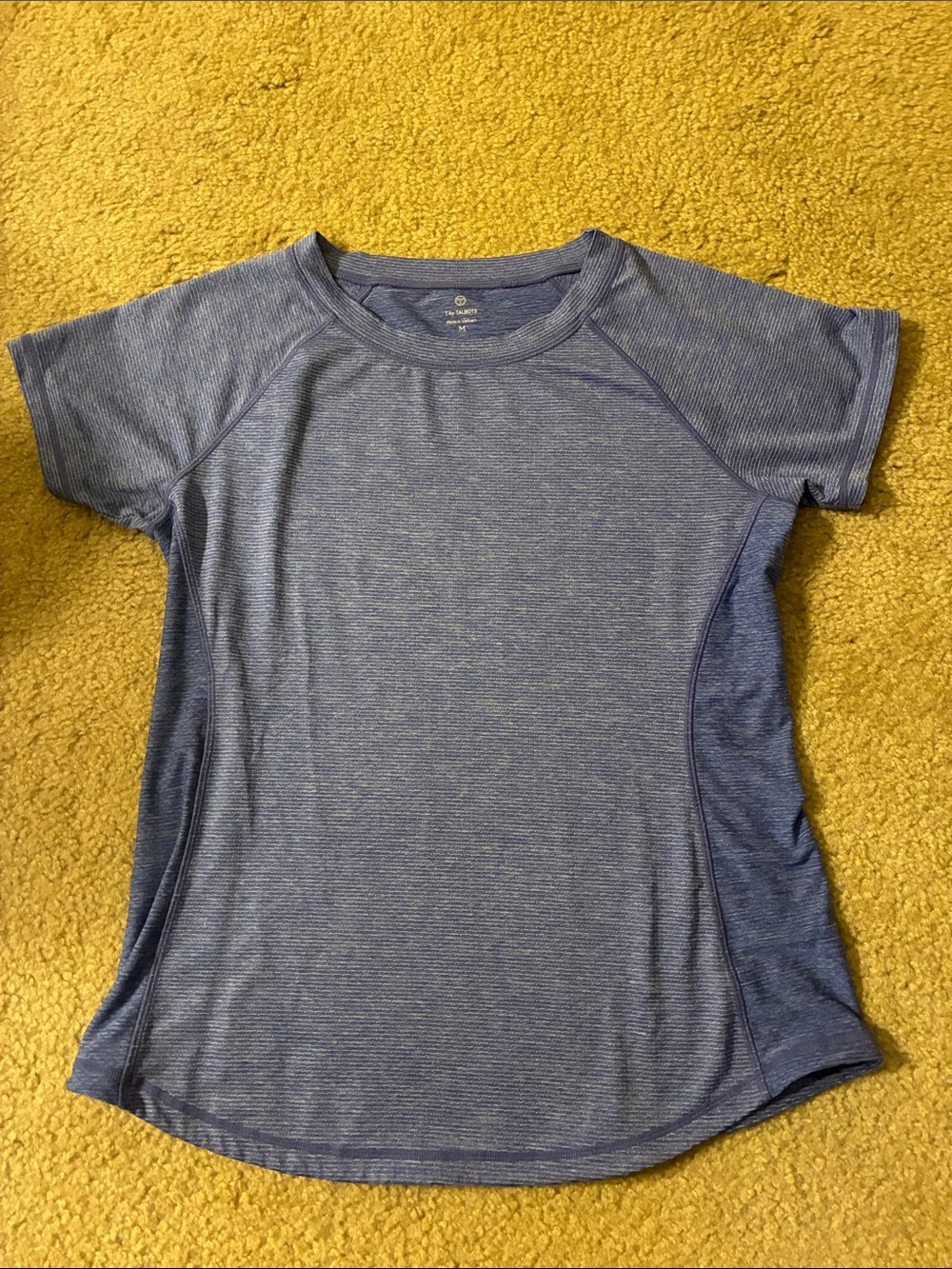 T by Talbots Women’s Short Sleeve Athletic Tee - Heather Blue